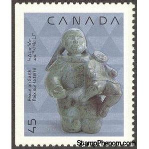 Canada 1990 "Mother and Child" - Imperf Left-Stamps-Canada-Mint-StampPhenom