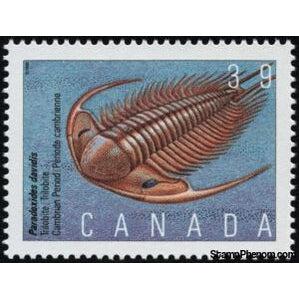 Canada 1990 Paradoxides davidis, Trilobite, Cambrian Period-Stamps-Canada-Mint-StampPhenom