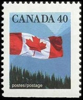 Canada 1990 The Canadian Flag over Forest-Stamps-Canada-Mint-StampPhenom