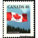 Canada 1990 The Canadian Flag over Forest-Stamps-Canada-Mint-StampPhenom