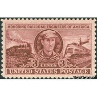 United States of America 1950 Casey Jones and Locomotives of 1900 and 1950