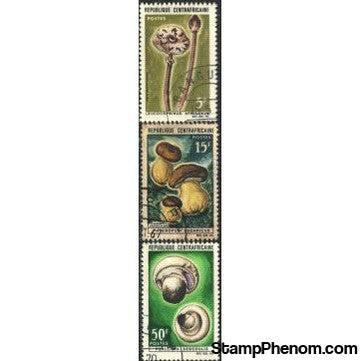 Central African Republic Mushrooms , 3 stamps