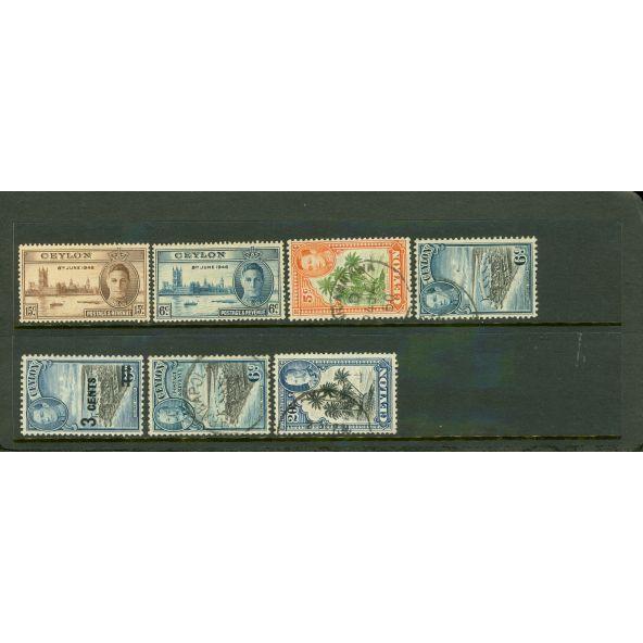 Ceylon Lot , 7 stamps - Ceylon Lot , 7 stamps