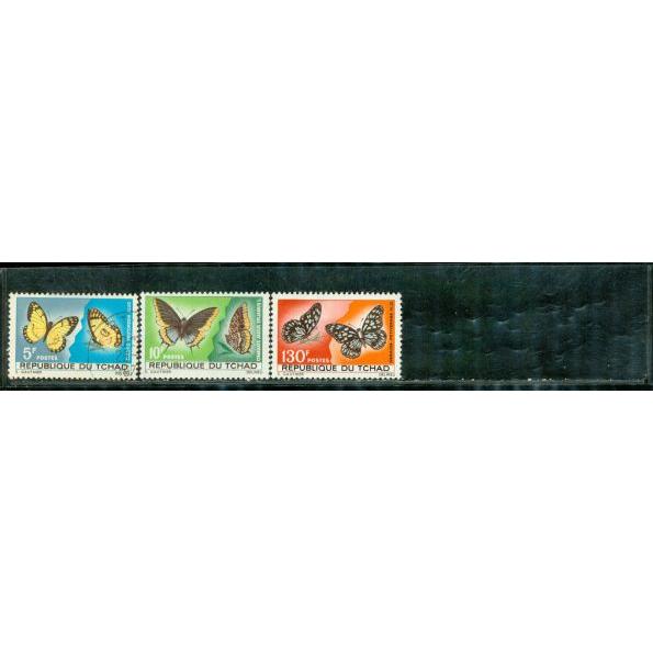 Chad Butterflies , 3 stamps - Chad Butterflies , 3 stamps