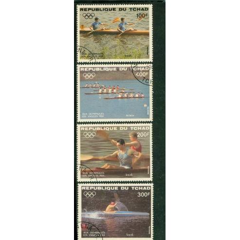 Chad Olympics , 4 stamps Lot 3 - Chad Olympics , 4 stamps Lot 3