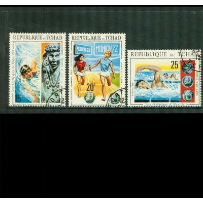 Chad Olympics Lot 3 , 3 stamps - Chad Olympics Lot 3 , 3 stamps