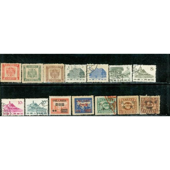 China Lot , 14 stamps