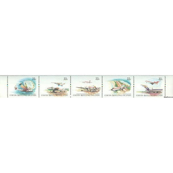 Cocos Islands Aircraft , 5 stamps