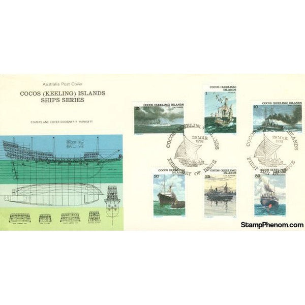 Cocos (Keeling) Islands Ships Series, Lot 2, Australia, March 29, 1976 First Day Cover