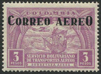 Colombia 1932 - Colombus Ship & Plane - Air Overprints-Stamps-Colombia-StampPhenom