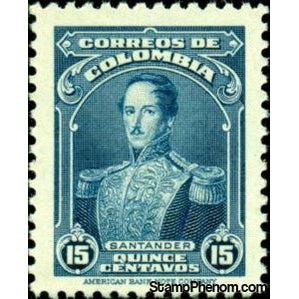 Colombia 1943 Gen. Santander (1792-1840)-Stamps-Colombia-StampPhenom