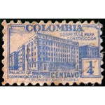 Colombia 1944 Ministry of Post and Telegraphs Building, 1/4c-Stamps-Colombia-StampPhenom