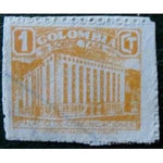 Colombia 1945 Ministry of Post and Telegraphs Building, 1c-Stamps-Colombia-StampPhenom