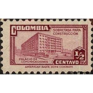 Colombia 1946 Ministry of Post and Telegraphs Building, 1/2c-Stamps-Colombia-StampPhenom