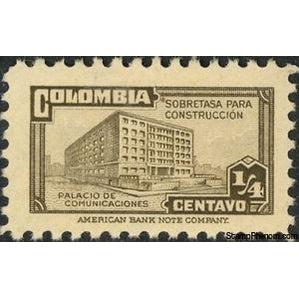 Colombia 1946 Ministry of Post and Telegraphs Building, 1/4c-Stamps-Colombia-StampPhenom