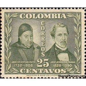 Colombia 1947 Jose Celestino Mutis / José Jerónimo Triana-Stamps-Colombia-StampPhenom