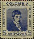 Colombia 1947 Pan-American Press Congress, 1946, 4th Ed.-Stamps-Colombia-StampPhenom