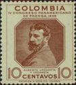 Colombia 1947 Pan-American Press Congress, 1946, 4th Ed.-Stamps-Colombia-StampPhenom