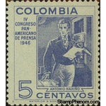 Colombia 1947 Pan-American Press Congress, 1946, 4th Ed.-Stamps-Colombia-StampPhenom