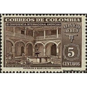 Colombia 1948 Chancellery Patio-Stamps-Colombia-StampPhenom