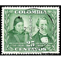 Colombia 1948 José Celestino Mutis (1732-1808), José Jerónimo Triana (1828-Stamps-Colombia-StampPhenom