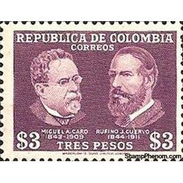 Colombia 1948 Miguel A. Caro & Rufino J. Cuervo-Stamps-Colombia-StampPhenom