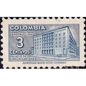 Colombia 1948 Ministry of Post and Telegraphs Building-Stamps-Colombia-StampPhenom