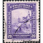 Colombia 1948 Street in Bogotá-Stamps-Colombia-StampPhenom
