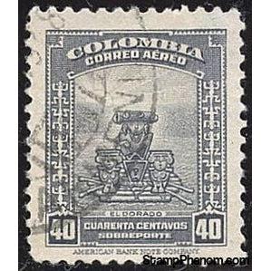 Colombia 1948 Symbol of Legend of El Dorado-Stamps-Colombia-StampPhenom