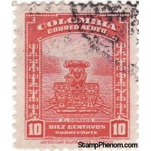 Colombia 1948 Symbol of legend of El Dorado-Stamps-Colombia-StampPhenom
