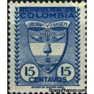 Colombia 1949 Coat of Arms-Stamps-Colombia-StampPhenom
