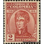 Colombia 1950 Antonio Baraya (1768-1816), Brigadier-Stamps-Colombia-StampPhenom