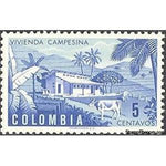 Colombia 1950 Peasant housing-Stamps-Colombia-StampPhenom