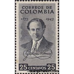 Colombia 1951 Guillermo Valencia (1873-1943)-Stamps-Colombia-StampPhenom