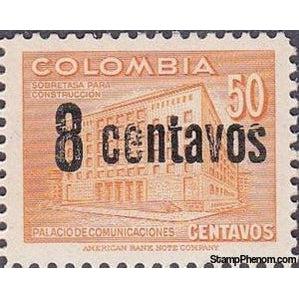Colombia 1952 Ministry of Post and Telegraphs Building-Stamps-Colombia-Mint-StampPhenom