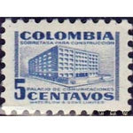 Colombia 1952 Surtax for Construction of Communication Building-Stamps-Colombia-StampPhenom