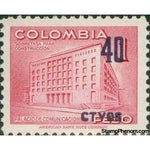 Colombia 1953 Communications Building Overprinted-Stamps-Colombia-StampPhenom