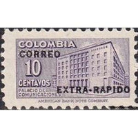 Colombia 1953 Communications Building Overprinted-Stamps-Colombia-StampPhenom