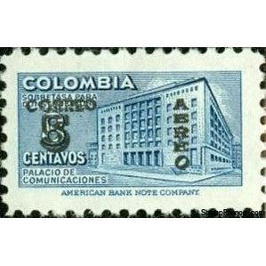 Colombia 1953 Communications Building-Stamps-Colombia-StampPhenom