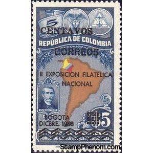 Colombia 1953 Murillo Toro and Map-Stamps-Colombia-StampPhenom