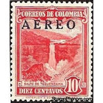 Colombia 1953 Tequendama falls Overprinted AEREO-Stamps-Colombia-Mint-StampPhenom