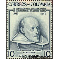 Colombia 1954 Brother Cristobal de Torres, Founder-Stamps-Colombia-StampPhenom