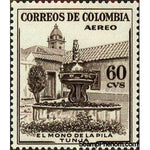 Colombia 1954 Monkey Fountain, Tunja-Stamps-Colombia-StampPhenom