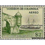 Colombia 1954 Pastelillo Fort, Cartagena-Stamps-Colombia-StampPhenom