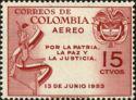 Colombia 1954 Soldier, Map and Arms-Stamps-Colombia-StampPhenom