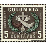 Colombia 1954 Symbol of the Franciscans-Stamps-Colombia-StampPhenom