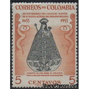 Colombia 1954 Tapestry Madonna-Stamps-Colombia-StampPhenom