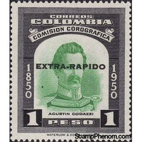 Colombia 1955 Agustin Codazzi Overprinted-Stamps-Colombia-StampPhenom