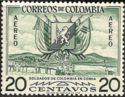 Colombia 1955 Arms, Flags and Soldiers Building Bridge-Stamps-Colombia-StampPhenom