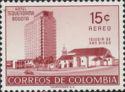 Colombia 1955 Hotel Tequendama and Church of San Diego-Stamps-Colombia-StampPhenom